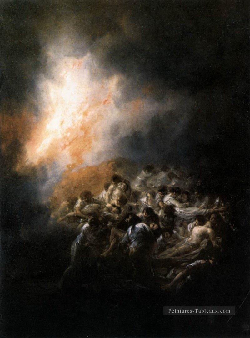 Feu dans la nuit Francisco de Goya Peintures à l'huile